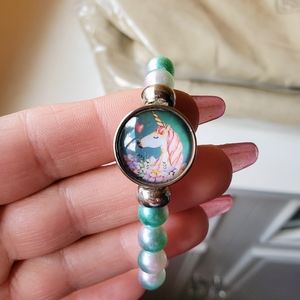 Unicorn beaded stretch Bracelet